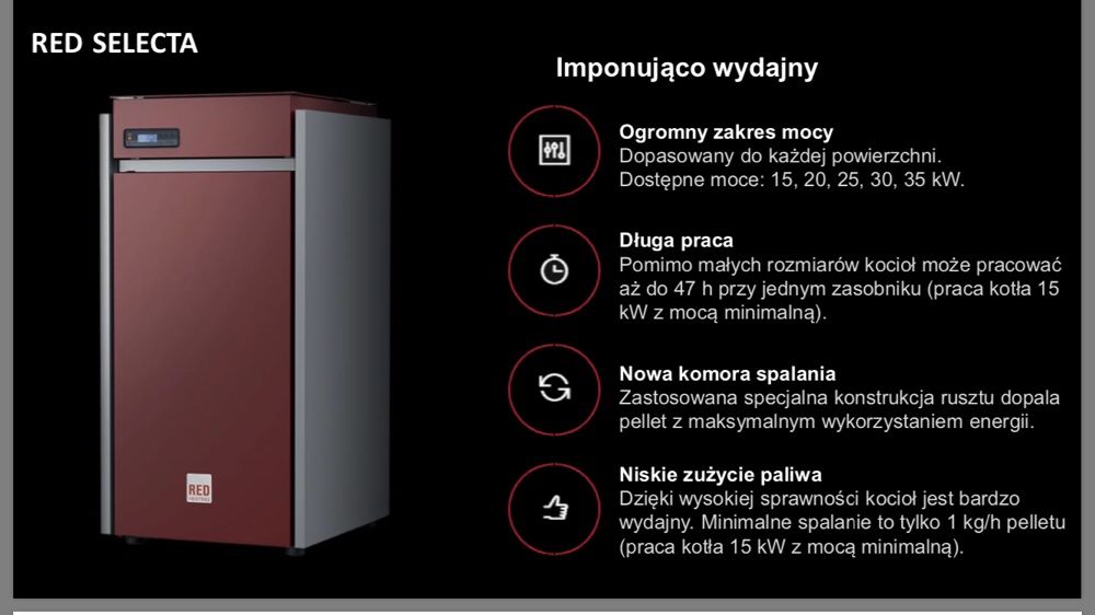 Kocioł na pelet Selecta 15kW piec, kotły, dofinansowanie pellet