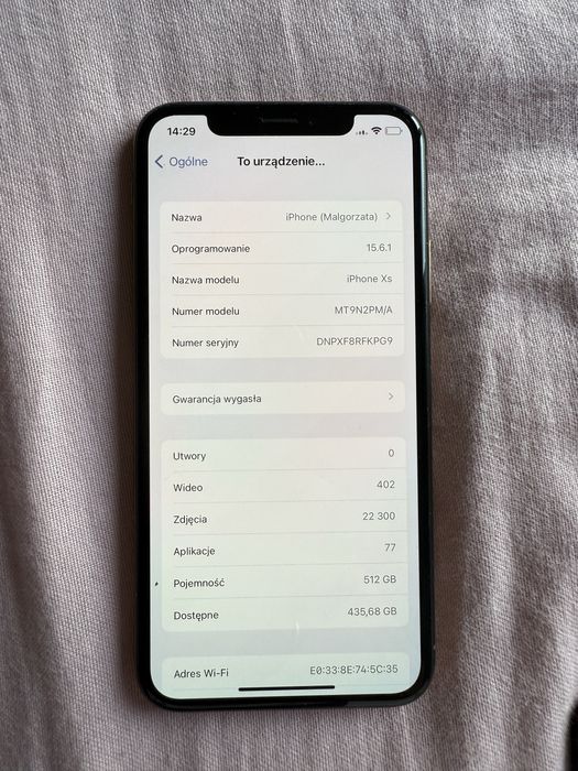 Iphone XS 512G bateria 86%