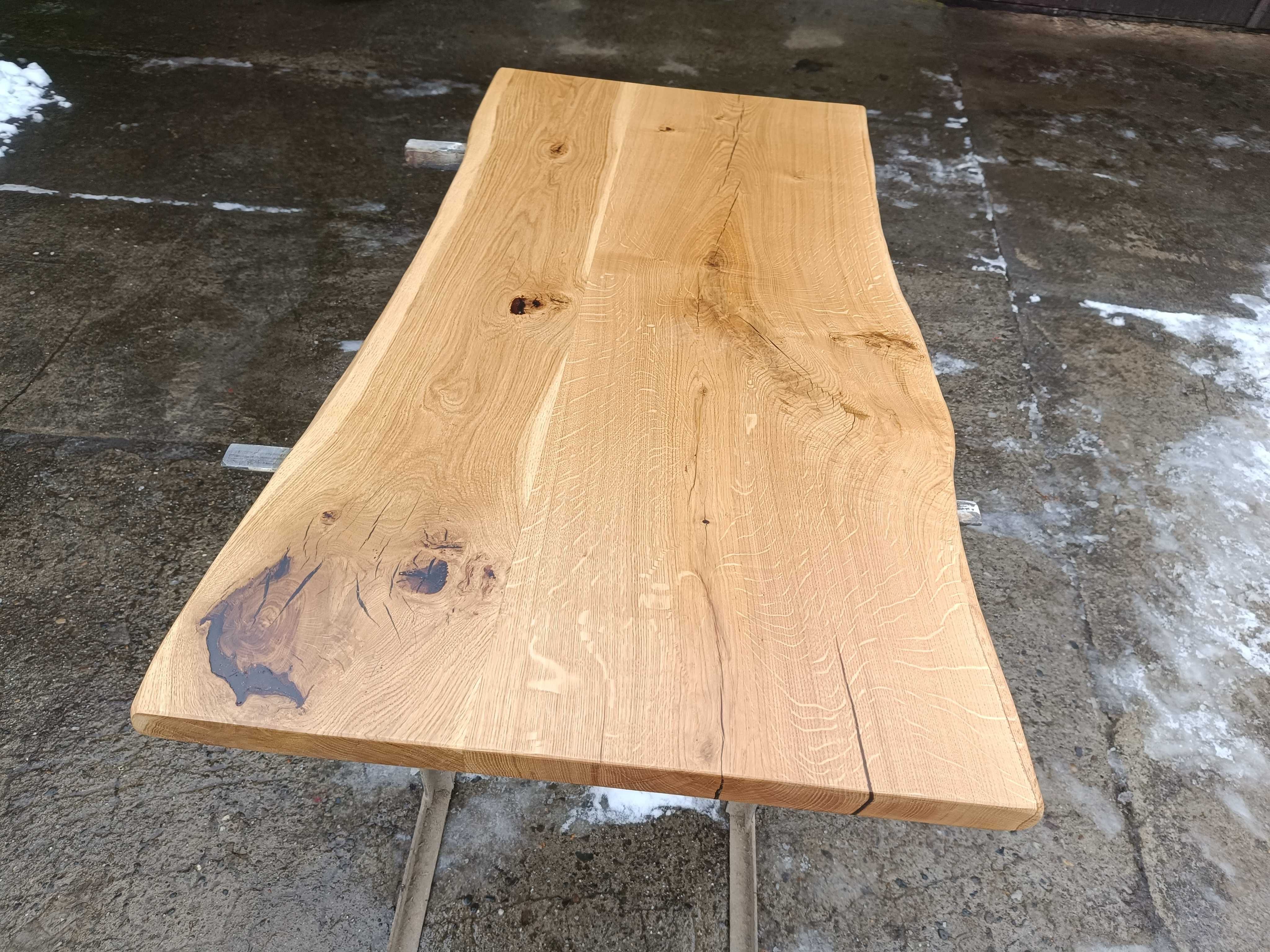 Blat dębowy na biurko w stylu Rustykalnym  140x70