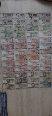 Banknoty PRL 52szt.