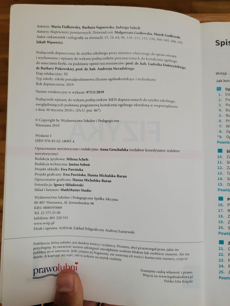 Podręcznik wsip fizyka 1 poziom rozszerzony