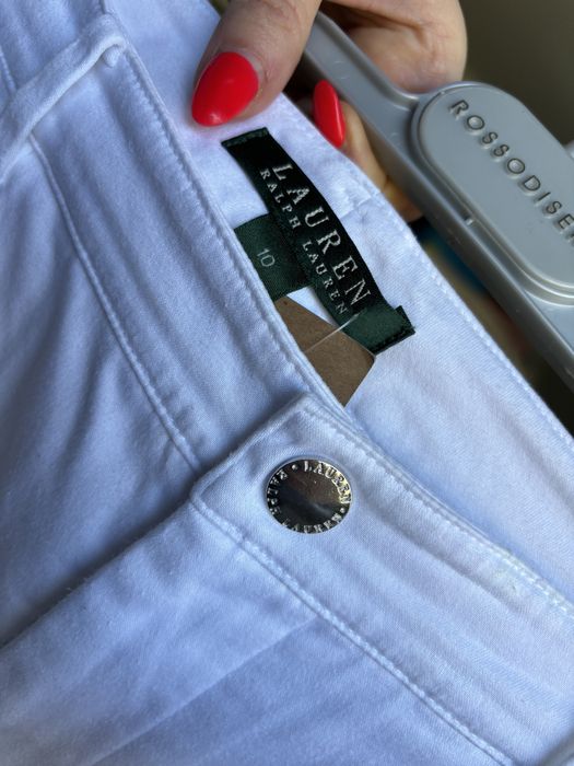 Ralph Lauren biale spodnie chinosy chinos eleganckie bawelna