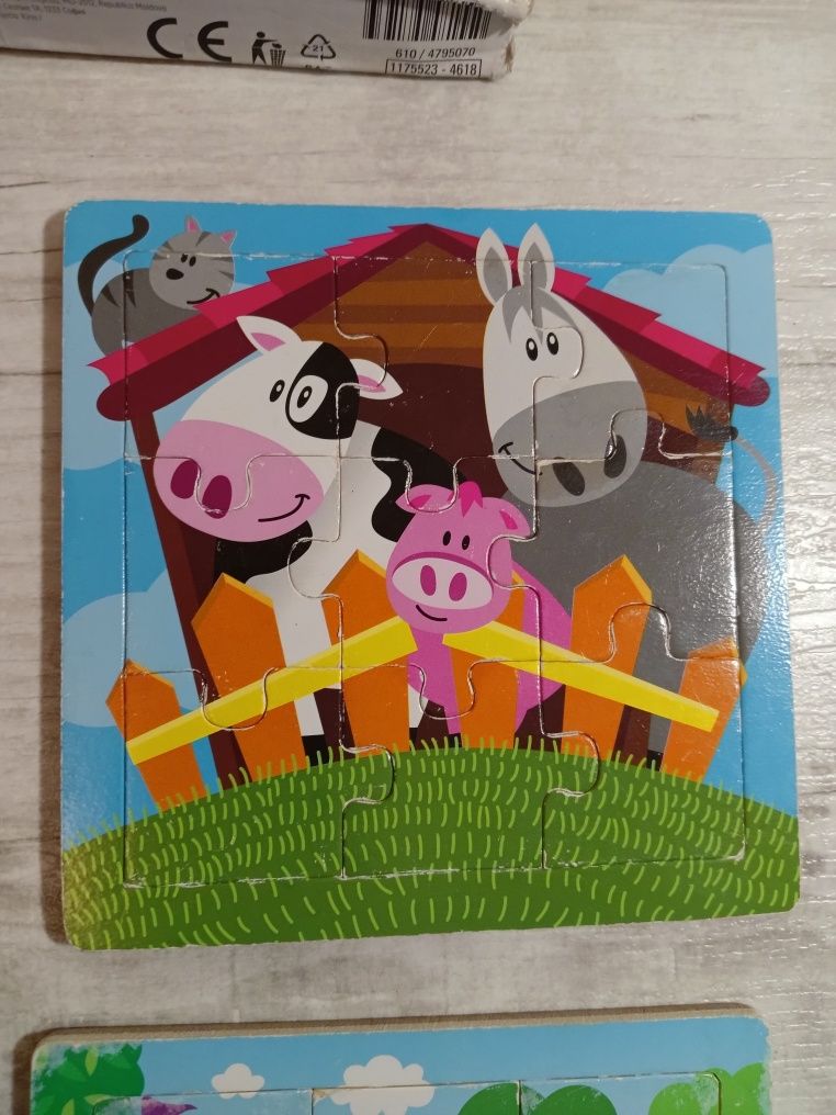 Puzzle drewniane 9-16 elementów
