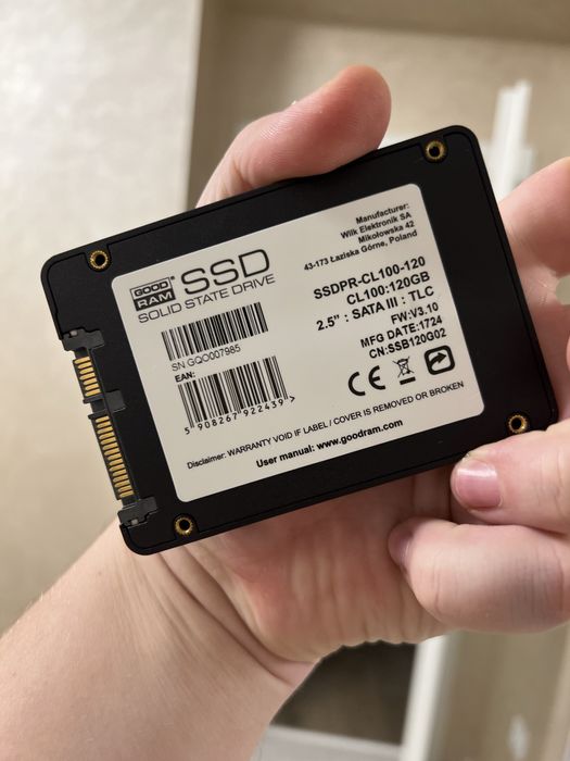 SSD 120GB, Goodram, як новий, здоров’я 100%