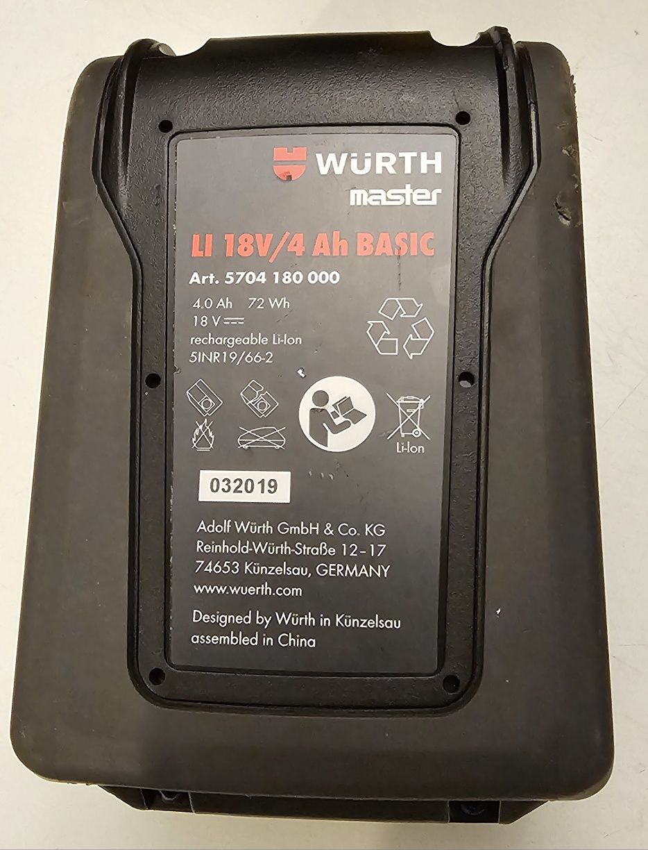 Bateria Wurth Master M-CUBE 18V 4Ah