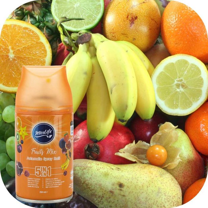 Odświeżacz powietrza, zapas MissLife 250ml Mix Owoców