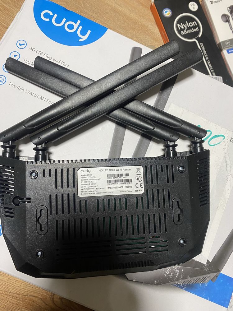 Маршрутизатор Cudy LT400, N300 Wi-Fi 4G LTE Cat4 Router