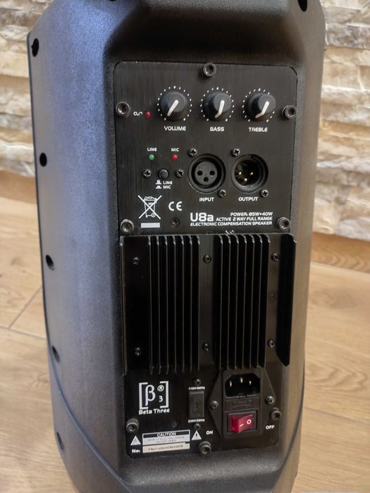 Beta Three U8a – aktywna kolumna 8" – driver Beyma