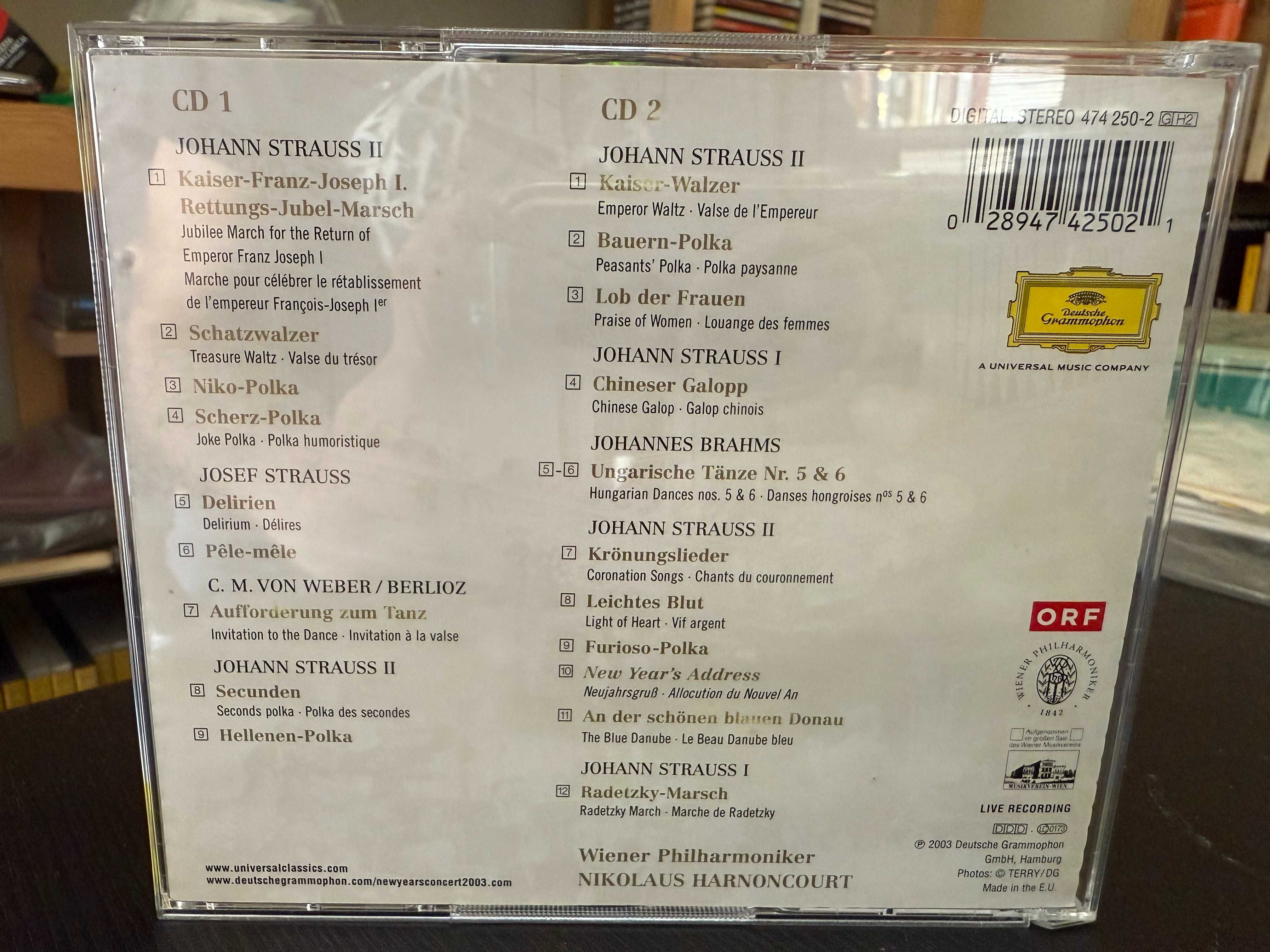 New Year's Concert 2003 – Wiener Philharmoniker, Nikolaus Harnoncourt
