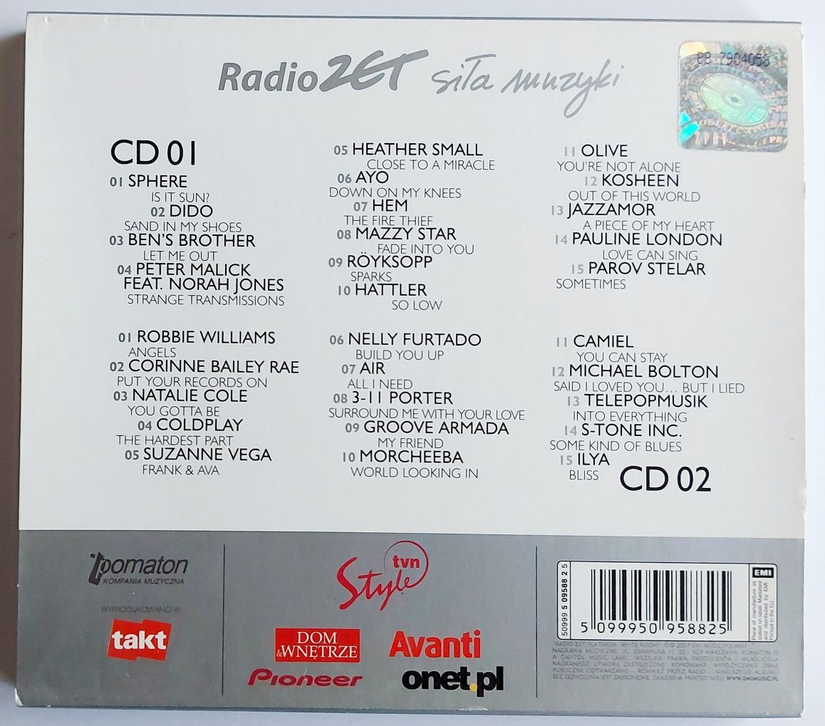 Radio Zet Platinum White Room 2CD 2007r Air Ayo Dido Coldplay Ilya