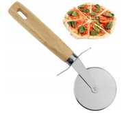 Nóż obrotowy do pizzy z drewnianą rączką 19cm