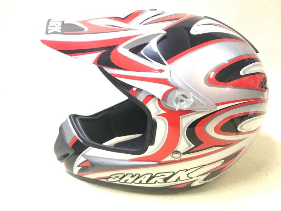 Kask SHARK Motocyklowy Cross Enduro Czerwony Jakość OUTLET -50% S