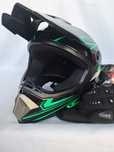 Kask motocrossowy fullface juniorski ATV Dirt Bike Black M/L 52-59cm