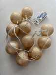 Girlanda cotton balls 10 szt złote z bateriami