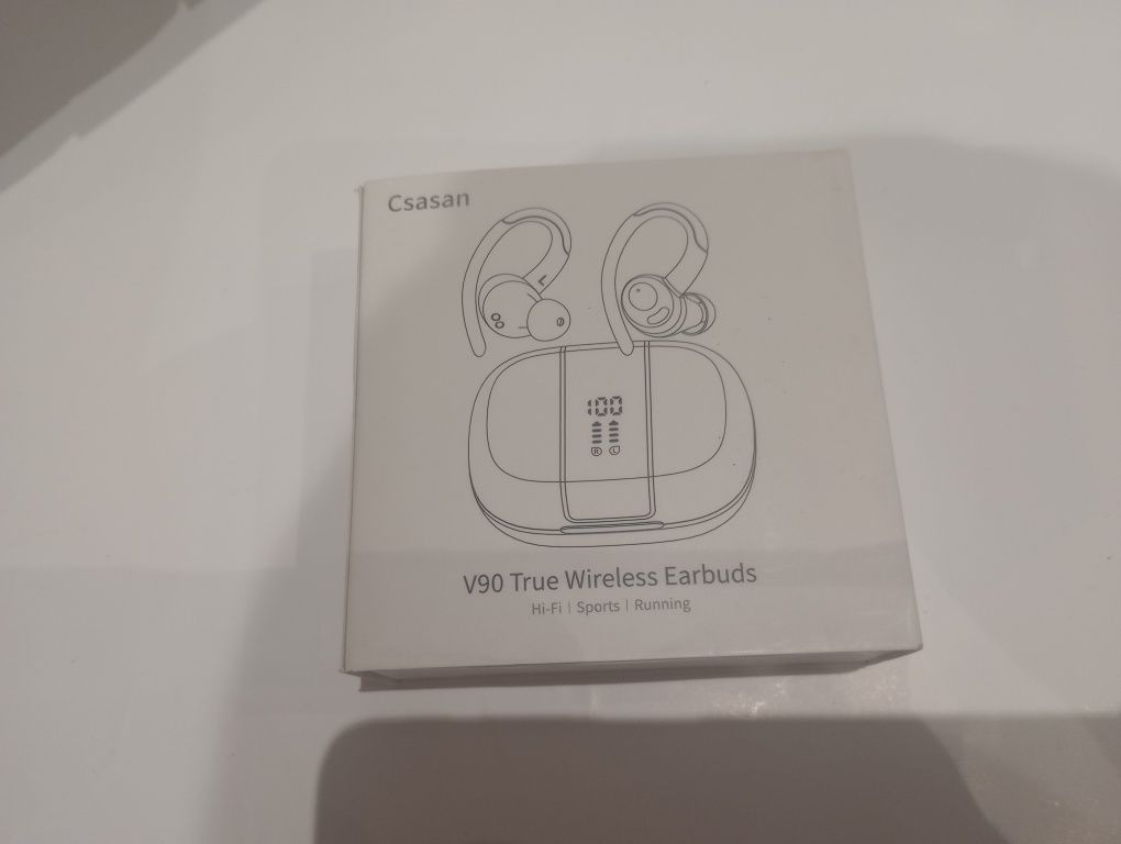 Csasan Słuchawki sportowe Bluetooth 5.3, słuchawki douszne,