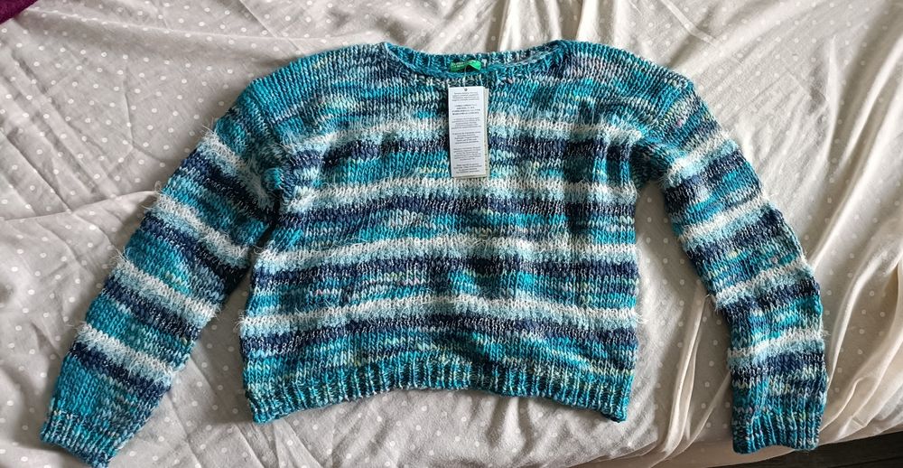 Camisola curta de malha Benetton