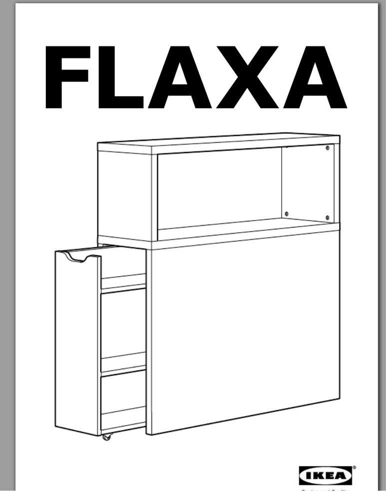 Cabeceira com arrumação IKEA FLAXA para cama de solteiro