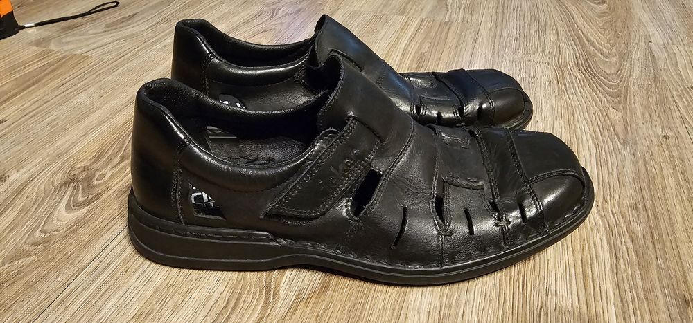 Rieker Antistress – skórzane sandały męskie rozmiar 43 wkładka 28cm