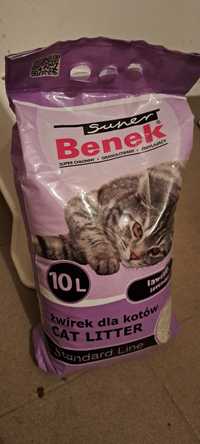 Żwirek dla kota kotów Benek 10l lawendowy