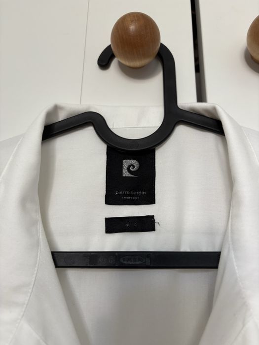 Pierre Cardin Smart Cut biała koszula do muszki L 41