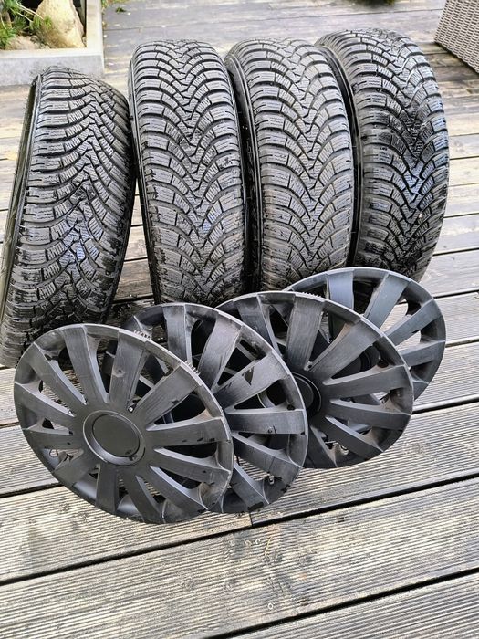 Koła R14 4x100 opony zimowe Falken 165/55/R14 7.5mm zeszłoroczne