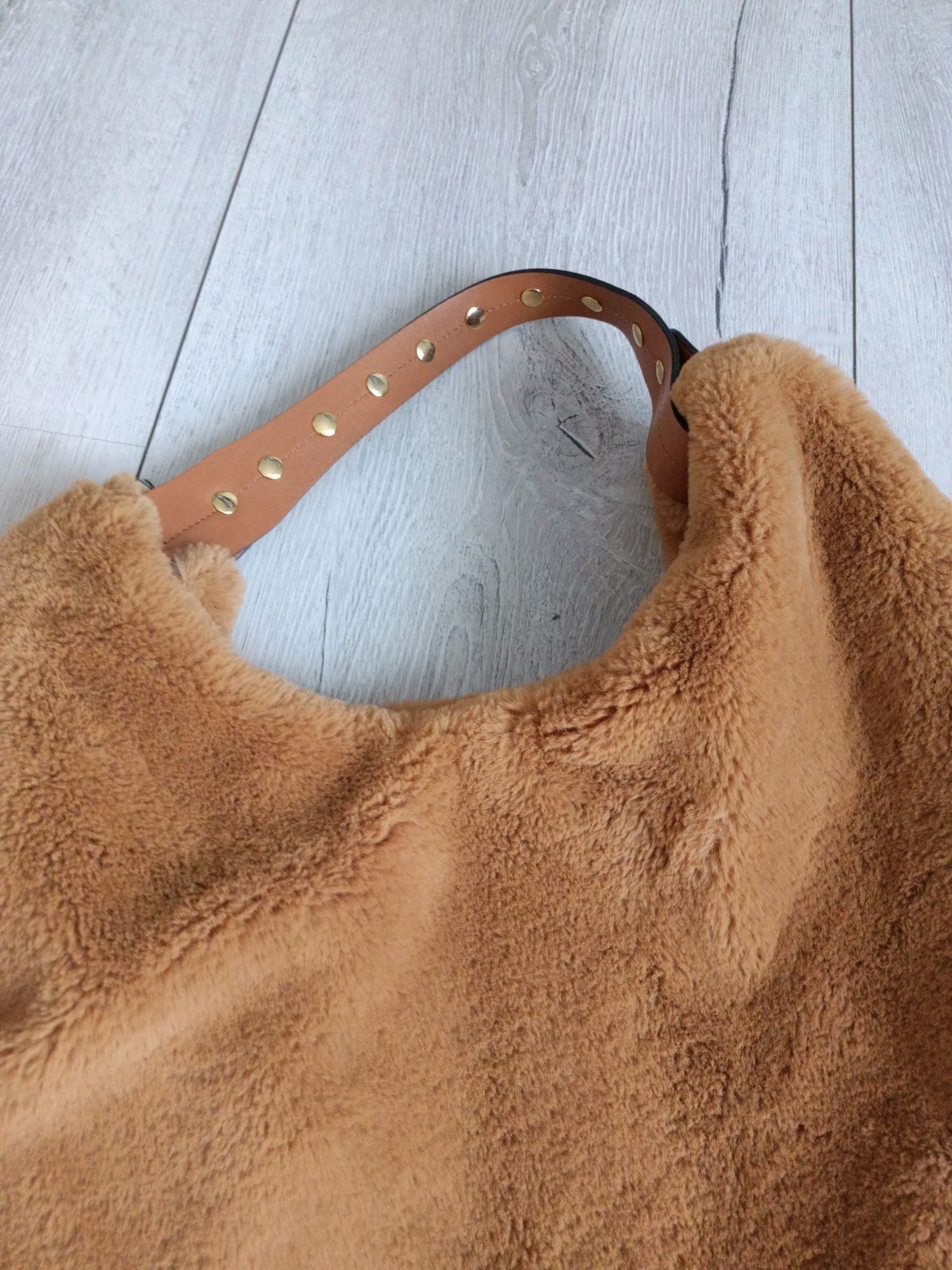 Torebka worek prima moda , futerkowa