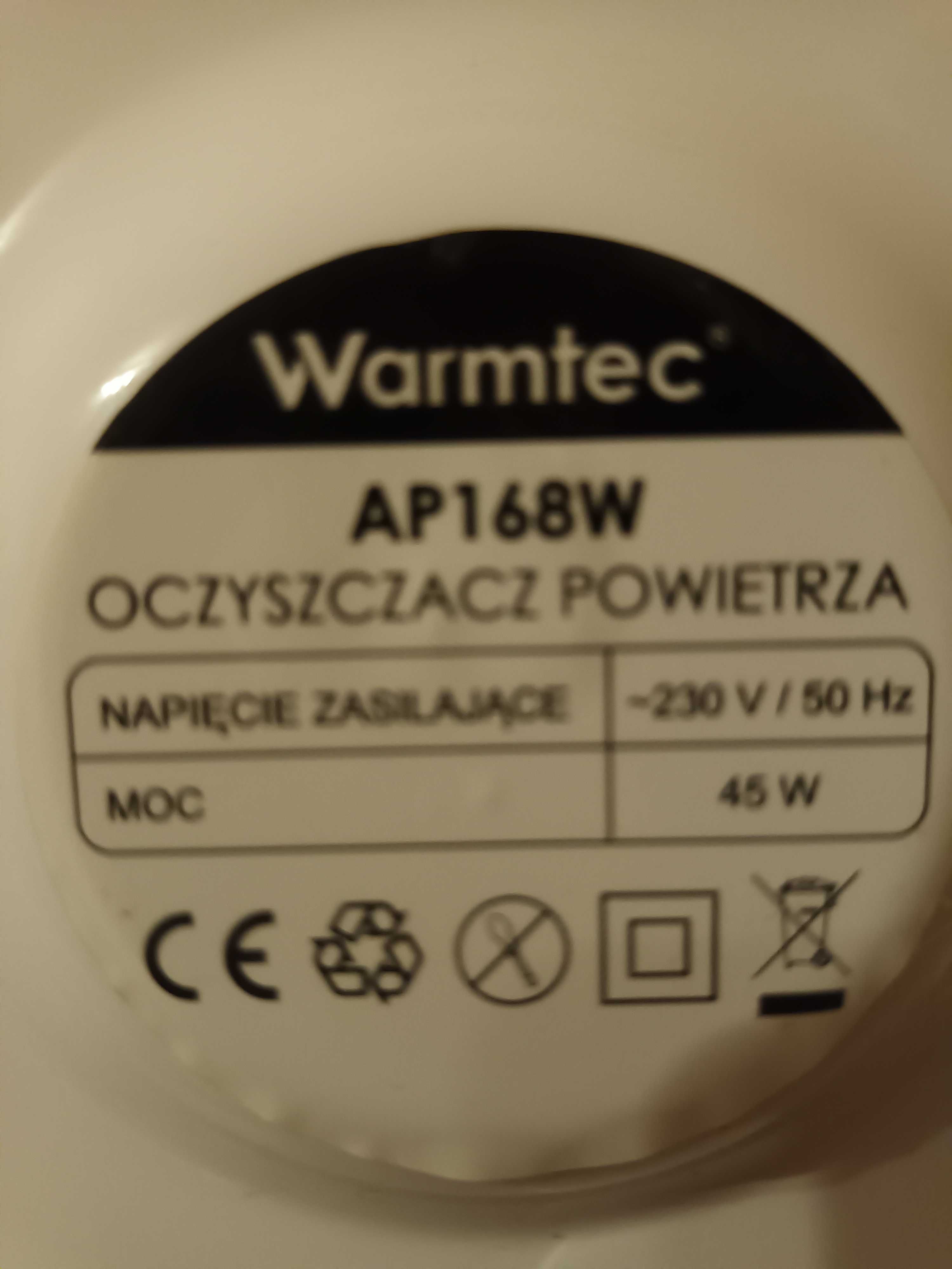 Oczyszczacz powietrza WARMTEC AP168W