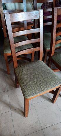 Krzesła  do salonu - 4 sztuki - solidne, drewniane