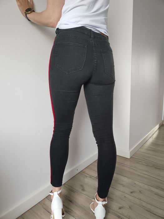 Spodnie rurki xs z lampasem