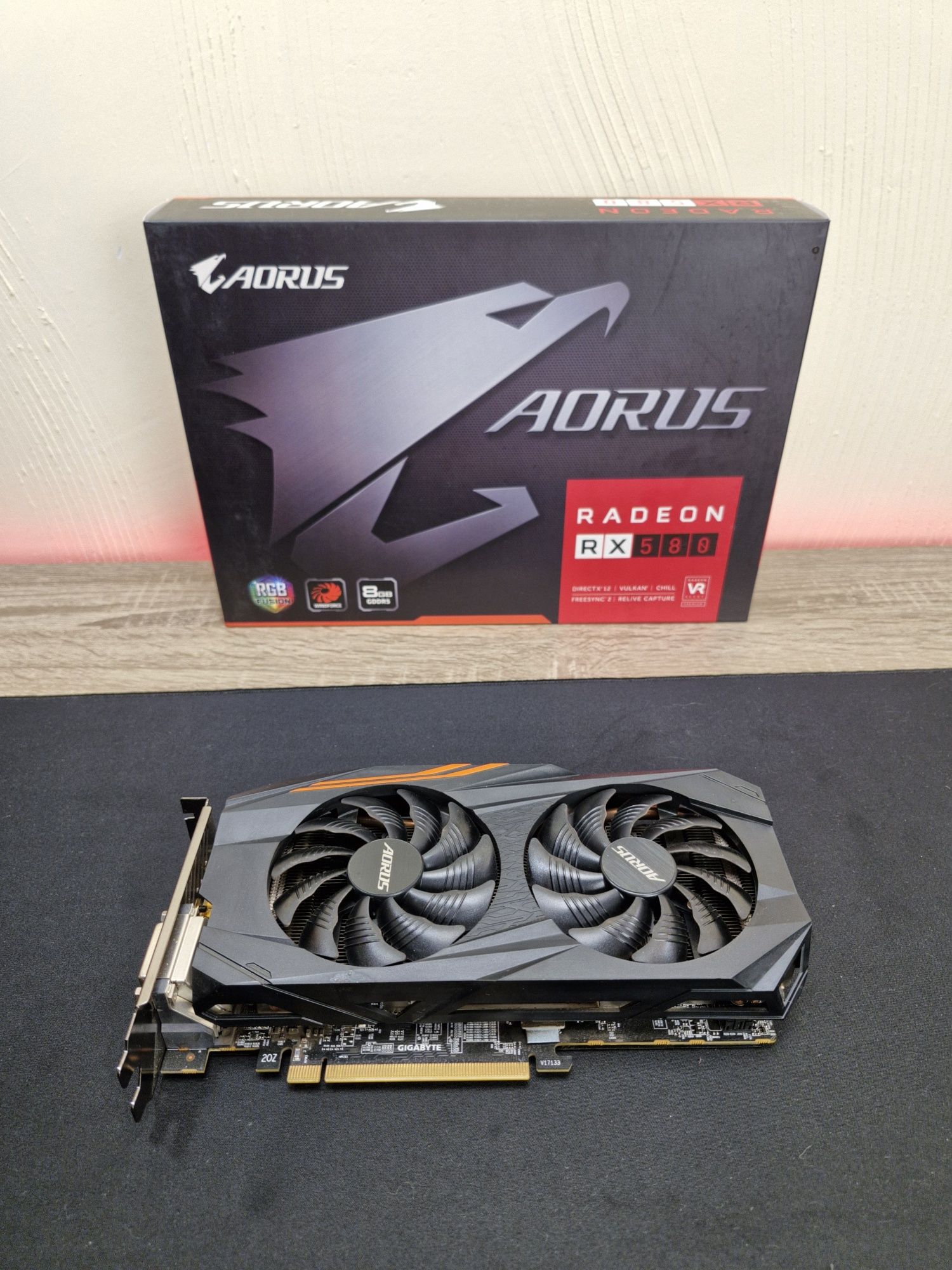 Видеокарта Gigabyte RX580 Aorus 8GB 256Bit