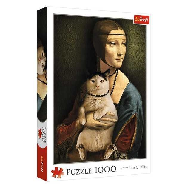 Пазл "Дама з котиком", 1000 елементів Trefl