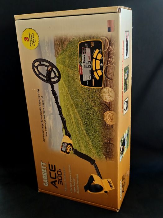 Wykrywacz metali Garrett ACE300I, słuchawki, zestaw.