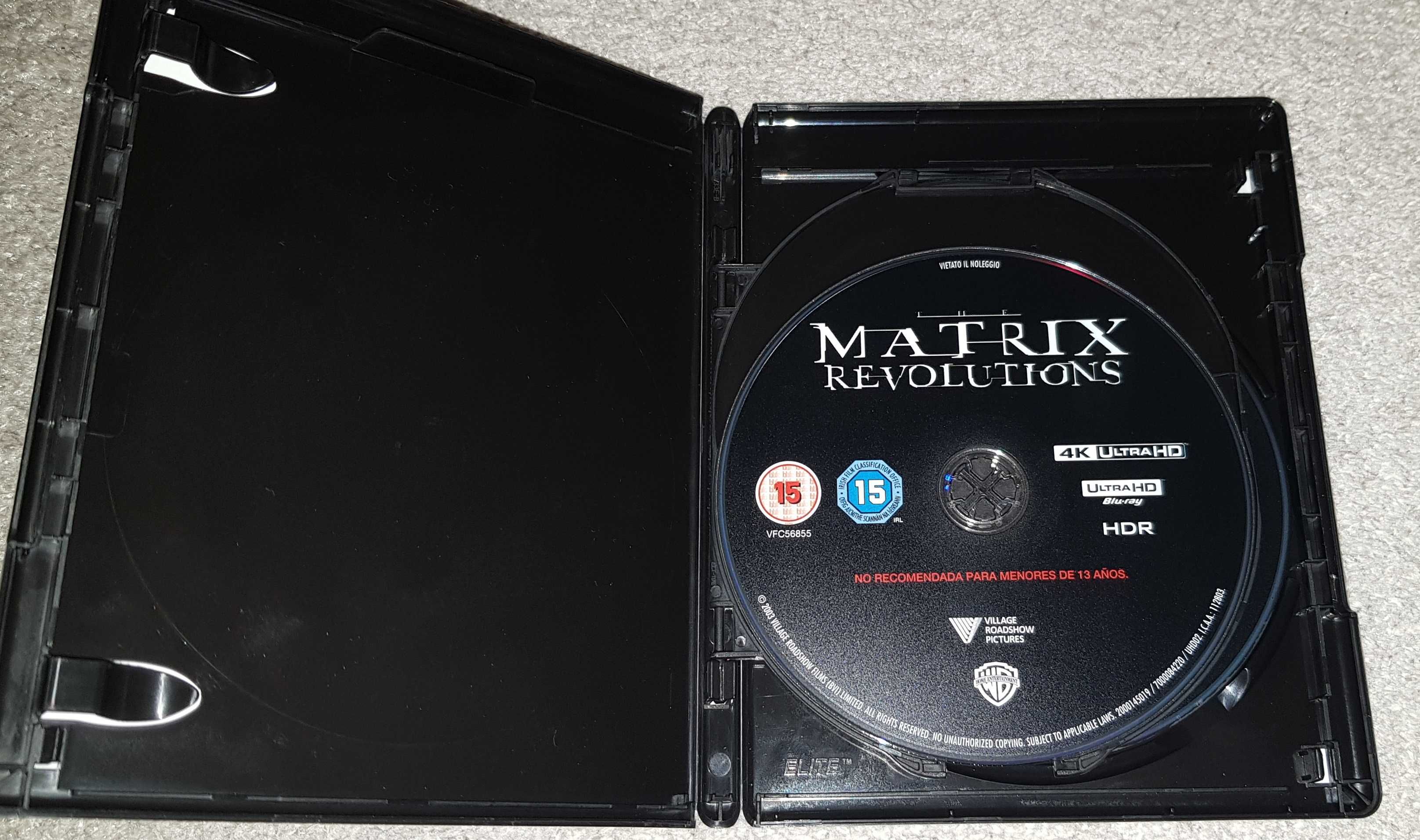 Matrix rewolucje 4k UHD + 2 BluRay