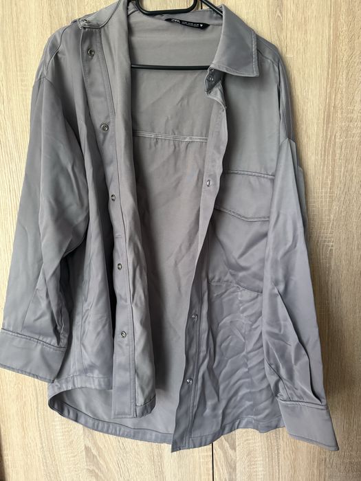 Oversize satin overshirt koszula Zara