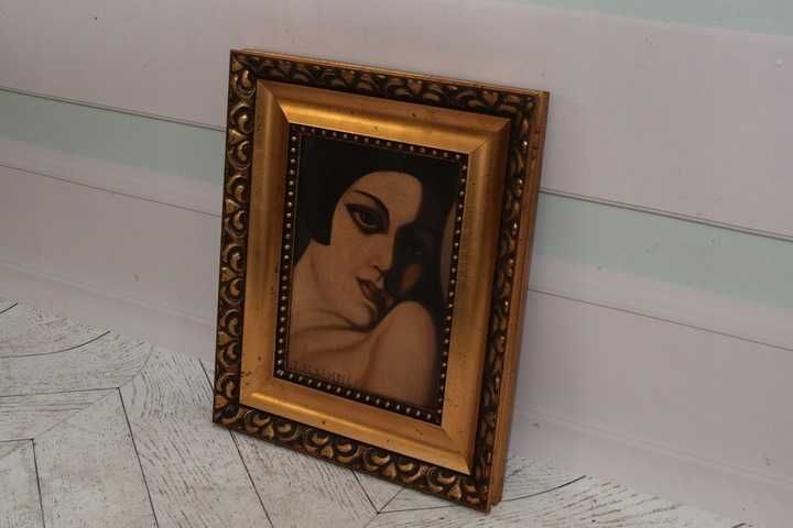 TAMARA De Łempicka - Portret Kobiety - Kobieta - Art Deco-Obraz Olejny