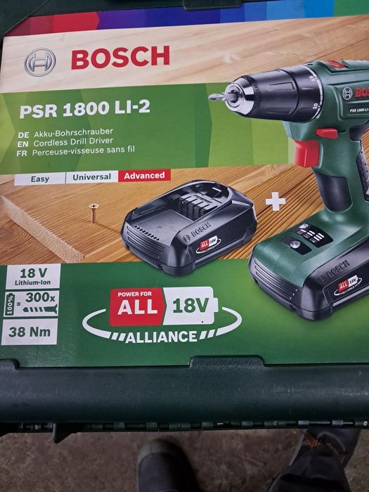 Wkrętarka Bosch PSR1800Li-2 38Nm 2Aku 1,5Ah Mega cena od Serwis Garden