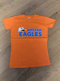 T-shirt koszulka z krótkim rękawem damska Warsaw Eagles 38 M pomarańcz