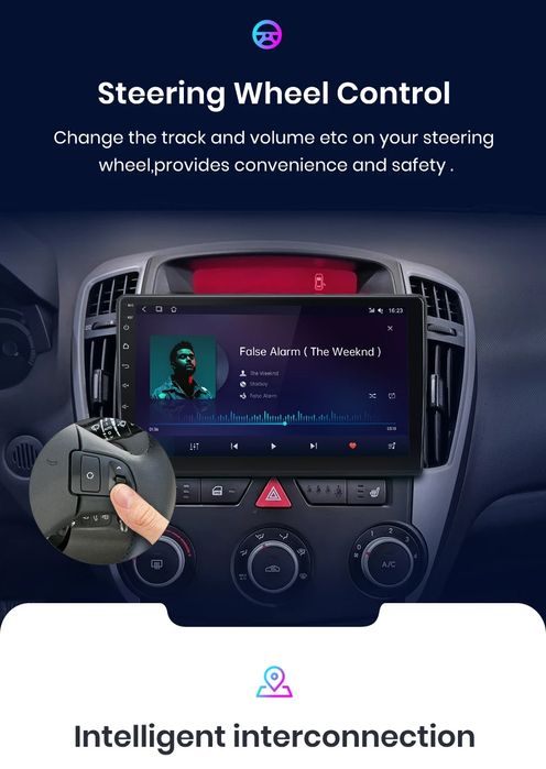 Rádio 9" Android Kia Ceed 2007-09 Carplay GPS wifi Bluetooth NOVO