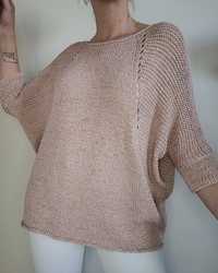 Różowy sweter oversize boho premium Phase Eight