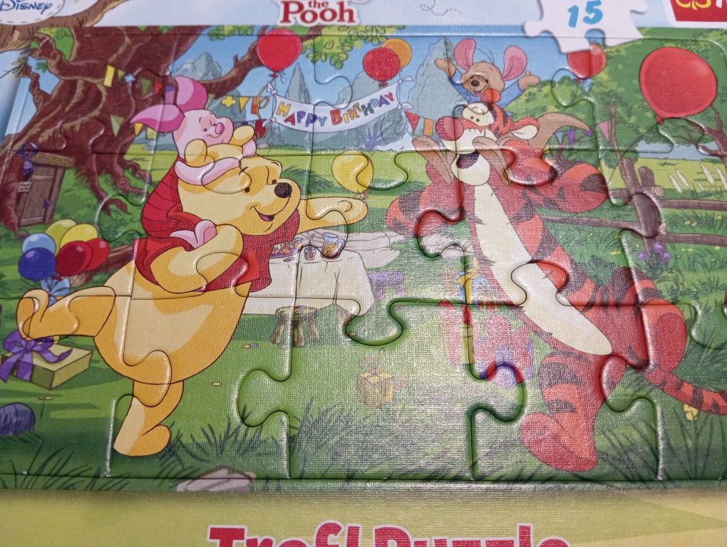 Puzzle Trefl Disney 15 elementów Kubuś Puchatek i przyjaciele