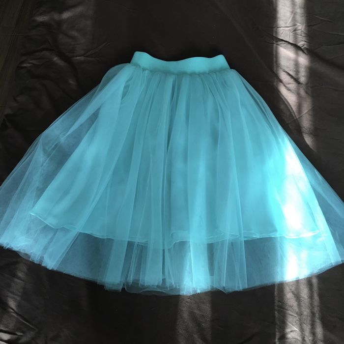 Красивая, пышная юбка пачка бирюзового цвета