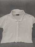 Bluzka damska crop top firmy Sinsay rozmiar xl kremowa