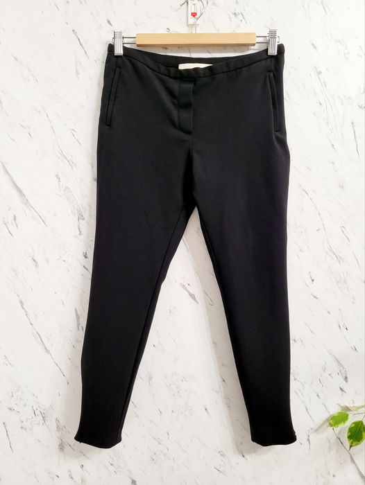 Eleganckie spodnie cygaretki premium suwaki po bokach styl preppy
