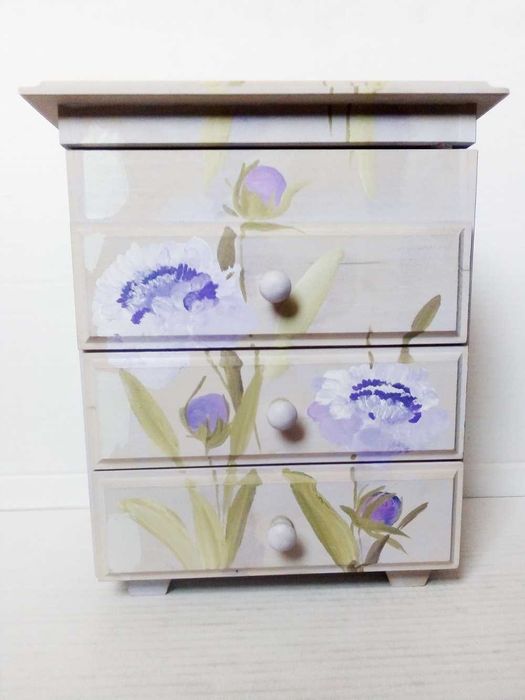 szkatułka na biżuterię komódka vintage boho shabby