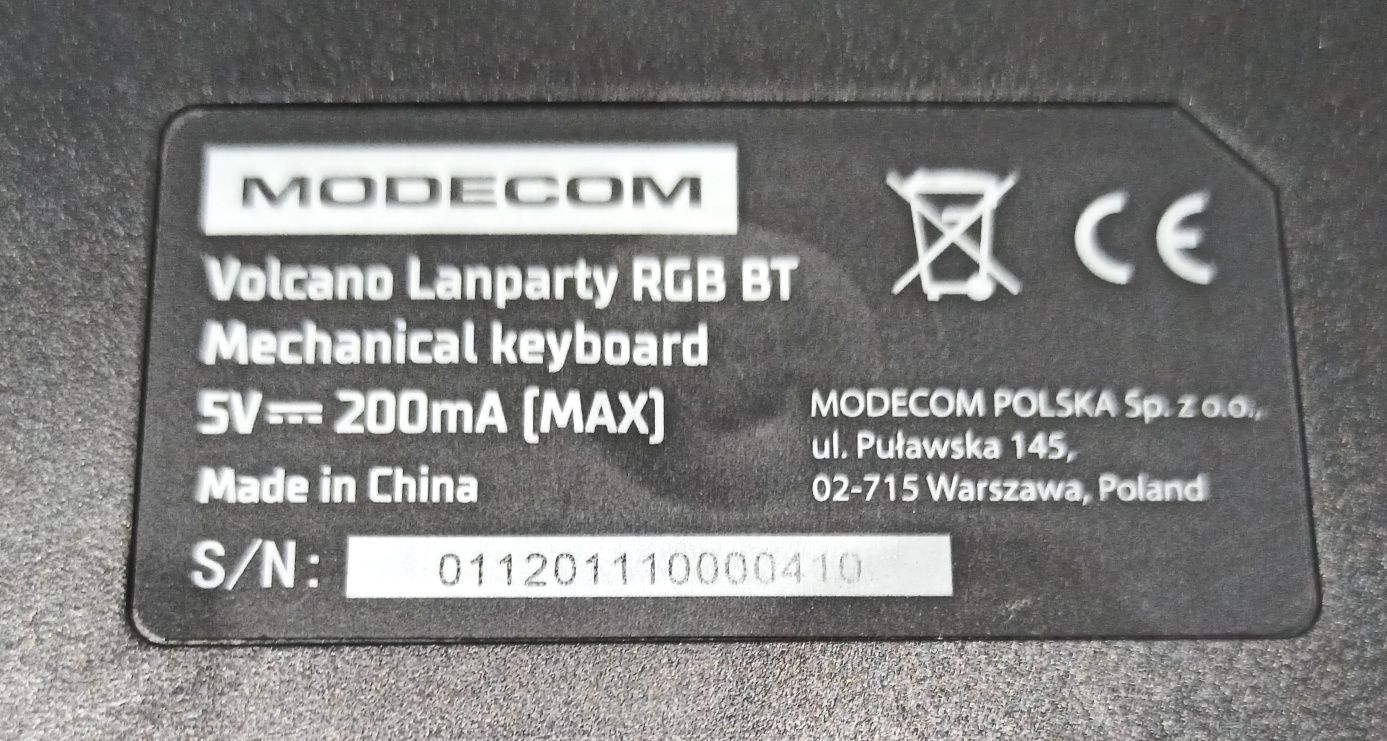 Klawiatura Volcano Lamparty RGB Bt