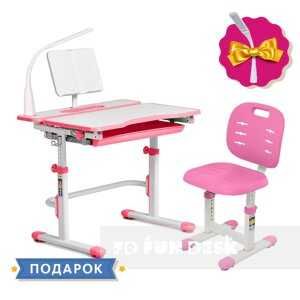 Парта + стілець трансформери Vanda Pink Cubby. Безкоштовна доставка