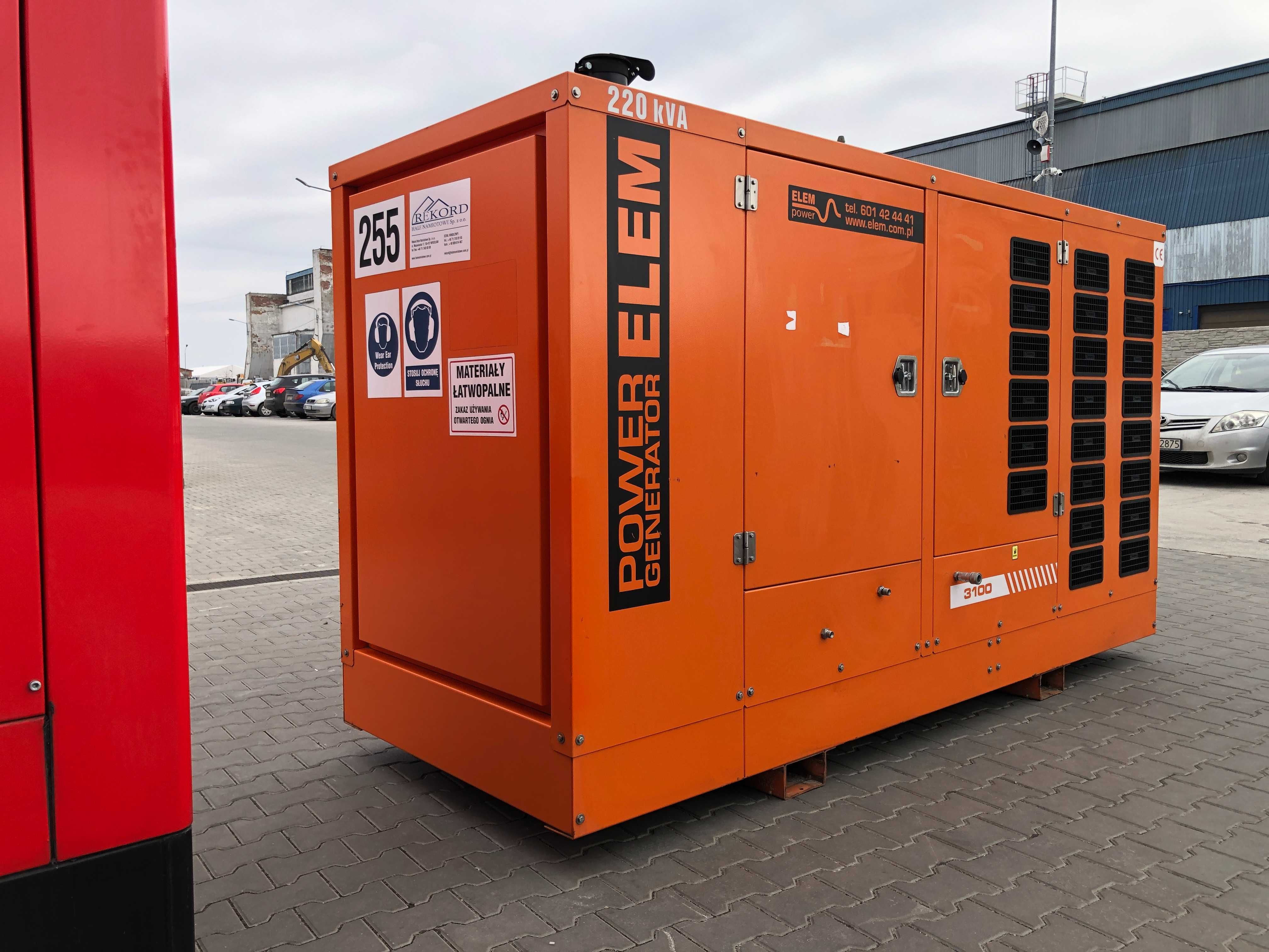 Agregaty prądotwórczy ELEM 255/ model G0220IVLS 220kva/ 176kw - 96 tys