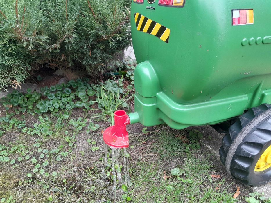 Duży traktor na pedały CLAAS dla dziecka plus przyczepka i beczkowóz