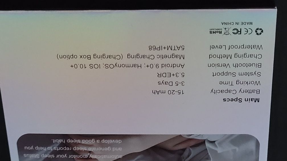 Smart ring inteligentny pierścień z wyświetlaczem  rozmiar #8