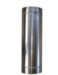 Tubo aço inox 125mm parede simples